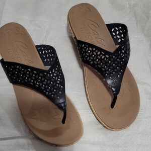 Skechers Women's Black and Brown Sandals